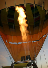 Balloon Above The Desert Photo