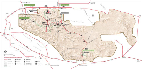 Joshua Tree National Park, California Map