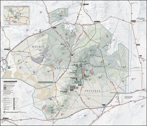 Mojave National Preserve, California Map